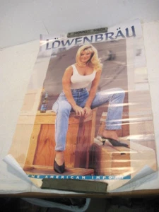 SEXY GIRL PIN UP POSTER LOWENBRAU BEER WOMEN MANCAVE - Picture 1 of 4