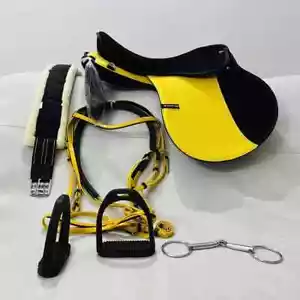 All Purpose Synthetic jumping English Horse Saddle Set Seat Size 14"15"16"17"18" - Picture 1 of 6