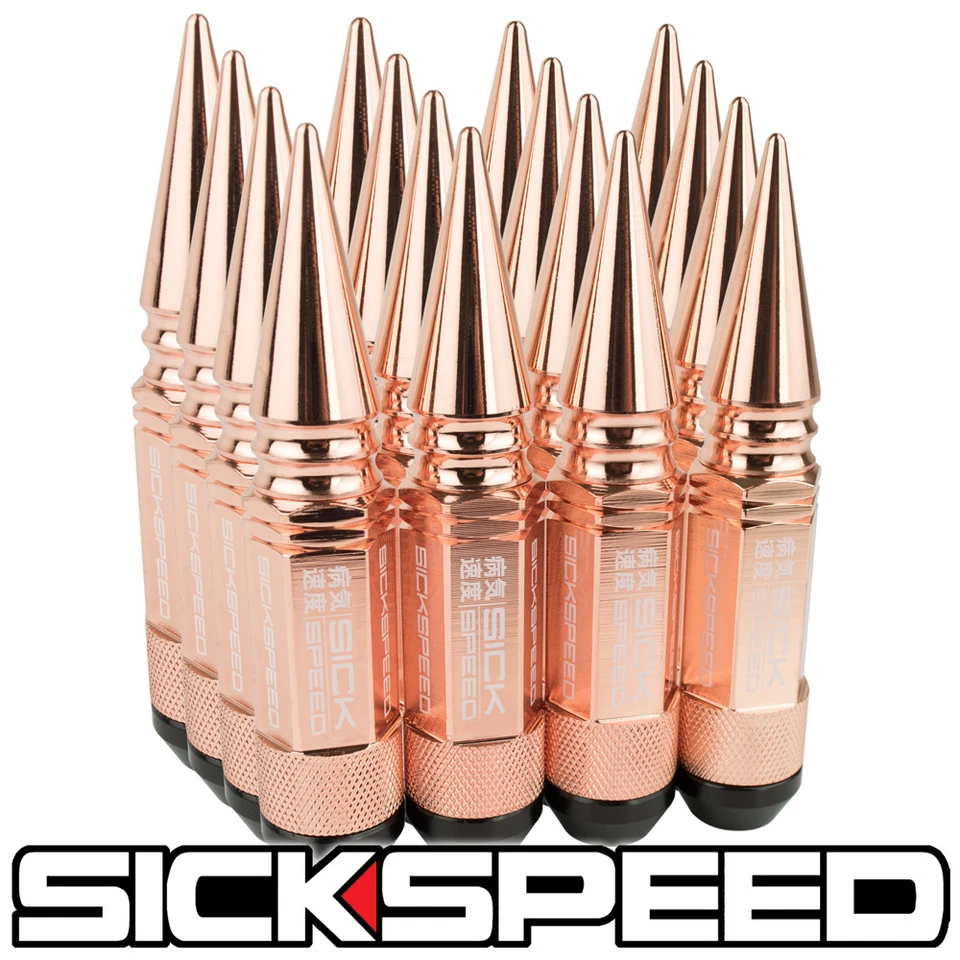SICKSPEED 16 PIEZAS ORO ROSA CLAVOS ALUMINIO EXTENDIDO 108 MM 3 PIEZAS TUERCAS 1/2X20 N30 Foto 1 de 1
