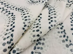 Cowtan & Tout Undulating Embroidered Dots Fabric- Aventura Blue 1.60 yd 11410-03 - Picture 1 of 3