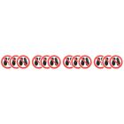  12 Pcs No Step Here Warning Sign Sticker Round Decal Safety Label