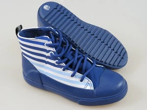 HUNTER for TARGET Kids Blue White Stripes Canvas Sneakers Shoes Big Kids Size 3  - Picture 1 of 9