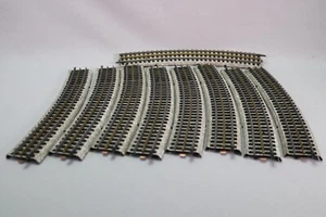 ZZ172 VB 75 train Ho 1/87 Lot 9 Rail courbe grand rayon 1/1 32 traverses ballast - Picture 1 of 3