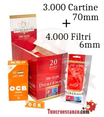 3.000 Cartine OCB arancione 70mm + 4.000 Filtri 6mm - Imagen 1 de 4