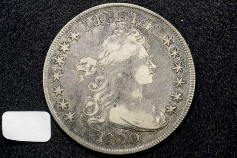 1800 Draped Bust Dollar, "Americai", B-19c, R2, Choice Fine Cover