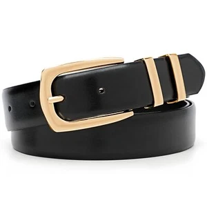 Women's Leather Belts for Jeans Pants Fashion Ladies Belt Gold Buckle Belts f... - Picture 1 of 6