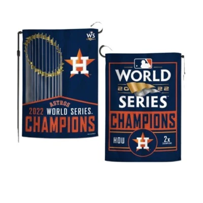 2022 World Series чемпионов Хьюстон Астрос 12,5 «x 18» Wincraft 2 стороны садовый флаг - Изображение 1 из 2