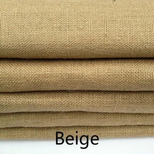 Natural 100% Jute Fabric Burlap Plain Flax Linen Cloth Eco Material Crafts Solid - Picture 1 of 17