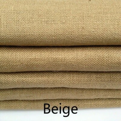 Natural 100% Jute Fabric Burlap Plain Flax Linen Cloth Eco Material Crafts Solid - Image 1 of 4