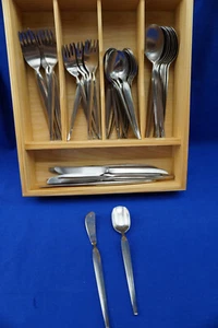 Lucky Wood LUW6 45 Pieces Dinner Salad Fork Tea Table Spood Knife Butter Sugar - Picture 1 of 9