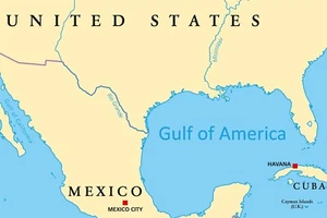 Gulf of America Map GLOSSY POSTER PICTURE PHOTO PRINT BANNER 14021 - Picture 1 of 1
