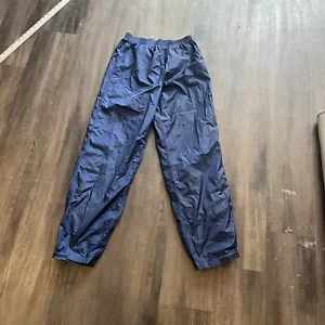 Pantaloni Lands End Nylon Antivento Pioggia Blu Navy XL Track Zip Giacca a Vento Gioventù Neve 90 - Foto 1 di 10