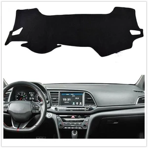 1x Black Dashboard Cover Pad Dashmat For Hyundai Elantra Avante AD 2017-2018 LHD - Picture 1 of 4