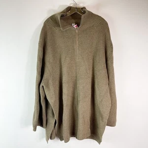 Toteme NWT Women's Brown Quarter zip Side Splits Ribbed Knit Sweater Size M - Picture 1 of 9