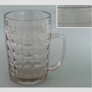 Old USSR MUG BEER /KVASS Glass w. Sickle & Hammer Hallmark Vintage Soviet 500 ml - Picture 1 of 6
