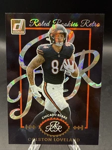 Tarjeta de fĂștbol americano retro Colston Loveland 2025 Donruss Rated Rookies - Imagen 1 de 7