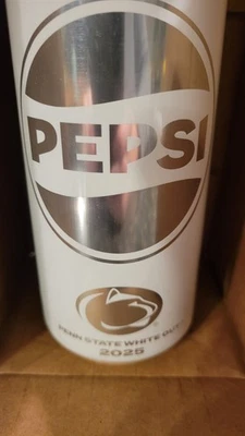 Lata Pepsi x Penn State 2025 White Out - Edición limitada - Nueva sin abrir 16 oz Foto 1 de 3
