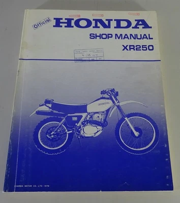 Manual De Taller Honda XR 250 De 1978 - Imagen 1 de 3