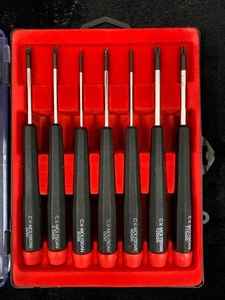 Duratool 7 Piece CV-Molybdan Steel Mini Precision Screwdrivers Set w/ Case - Picture 1 of 7