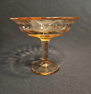 Anchor Hocking geätztes rosa Depressionsglas Kompott - um 1930 - Bild 1 von 3