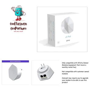 Sleek xFi Pod WiFi Extender - Eliminate Dead Zones, Dual Ethernet Ports - Picture 1 of 8