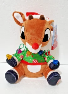 Peluche animato Rodolfo la renna dal naso rosso luci natalizie 886144166686 - Foto 1 di 6