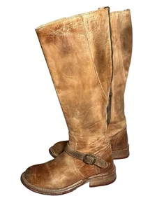Bed Stu Cobbler Series Distressed Rustic Oxidized Glaye Boots Zipper 6.5 Riding - Picture 1 of 7