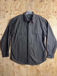 Camicia di flanella Cc Filson Field giacca con bottoni marrone sigaro uomo grande stile vintage - Foto 1 di 10