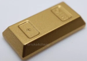 Lego 5x Lingote Dorado Metálico 1 x 2 Bar - Imagen 1 de 1