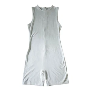 Neu ohne Etikett Damen Jumpsuit Strampler weiß Einteiler ärmellos Größe M - Bild 1 von 6