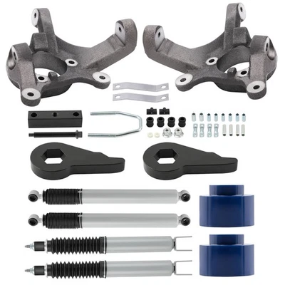 Front 4''-6" Rear 2'' Lift Kit w/ Shocks +  Spindles for Chevy Tahoe 2WD 2000-06 - Image 1 of 4