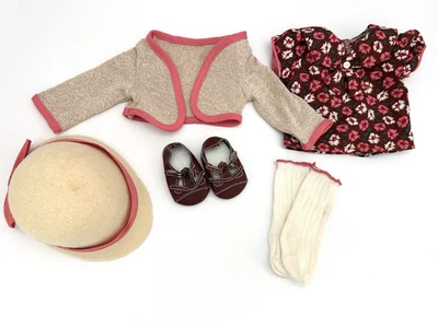 American Girl KIt's School Skirt Set Hat Shoes Socks Sweater Shirt No Skirt - Image 1 of 4
