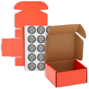 25 Pack Mailer Boxes, Corrugated Gift Box for Packaging Shipping 4 x 4 x 2 In - Picture 1 of 8
