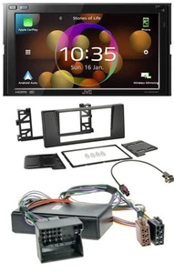 JVC DAB MP3 2DIN Bluetooth USB Autoradio für BMW 5er E39 X5 E53 Aktivsystem Quad - Bild 1 von 10