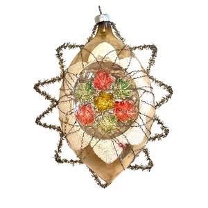 Antico Addobbo Natalizio Vittoriano Filo Avvolgente Doppio Rientro Oro - Foto 1 di 10