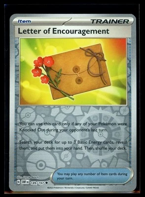 2023 Scarlet & Violet Series - Obsidian Flames Letter of Encouragement Reverse - Image 1 of 2