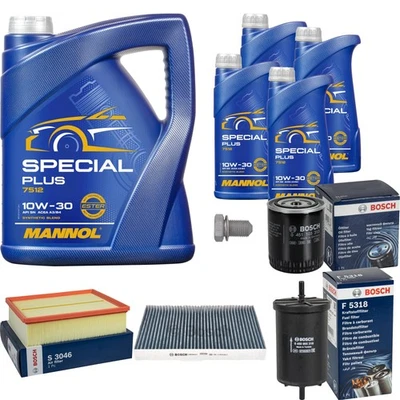 BOSCH Inspektionspaket 9 L MANNOL Special Plus 10W-30 für Audi A4 Cabriolet - Bild 1 von 4