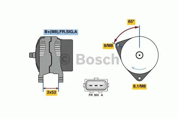 BOSCH REMAN ALTERNATOR - 0986081140 - Image 1 of 1