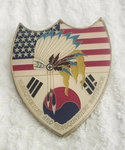 AUTHENTIC 2nd INFANTRY DIVISION HHBN TRIBE KOREA 2ID RARE CHALLENGE COIN - Picture 1 of 5
