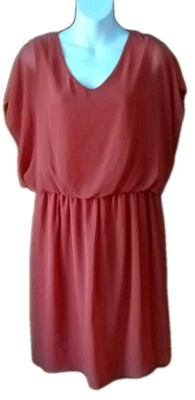 Lindo vestido sem mangas En Focus Studio verão primavera laranja coral 14W - Imagem 1 de 4