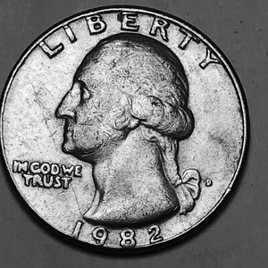 1982 P Washington cuarto carpeta relleno circulado - Imagen 1 de 1