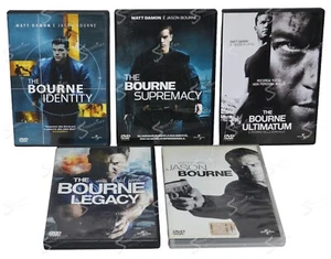 THE BOURNE IDENTITY SUPREMACY ULTIMATUM LEGACY JASON BOURNE COMPLETA 5 FILM DVD - Picture 1 of 7