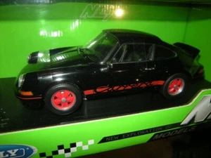 1:18 Welly Porsche 911 RS 1973 negro/negro rojo cinta en embalaje original - Imagen 1 de 1
