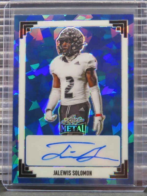 2024 Leaf Metal Jalewis Solomon 1991 Autographs Blue Crystal Rookie Auto RC #5/7