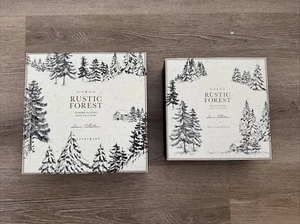 Pottery Barn Rustic Forest Invierno 4 Ensaladas y 4 Platos de Cena Nuevo en Caja - Imagen 1 de 5