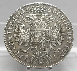 SEHR SELTEN!! 1/2 Taler 1761, Hall, Maria Theresia, Silber - Bild 1 von 2