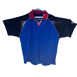 XL Dominos Pizza blau Arbeit Umfrage Mitarbeiter Lieferung Fahrer Shirt Halloween - Bild 1 von 4