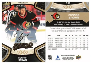 21/22 2021/22 Upper Deck MVP Gold Script #130 Connor Brown - Ottawa Senators - Bild 1 von 1