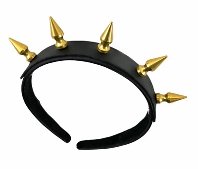 Diadema de cuero con púas de 1" Cosplay gótico punk emo grunge metal club alternativo Foto 1 de 4