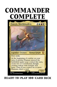 Eowyn, the Shieldmaiden LotR HUMAN TRIBAL Magic MTG Custom Commander Deck - Picture 1 of 9